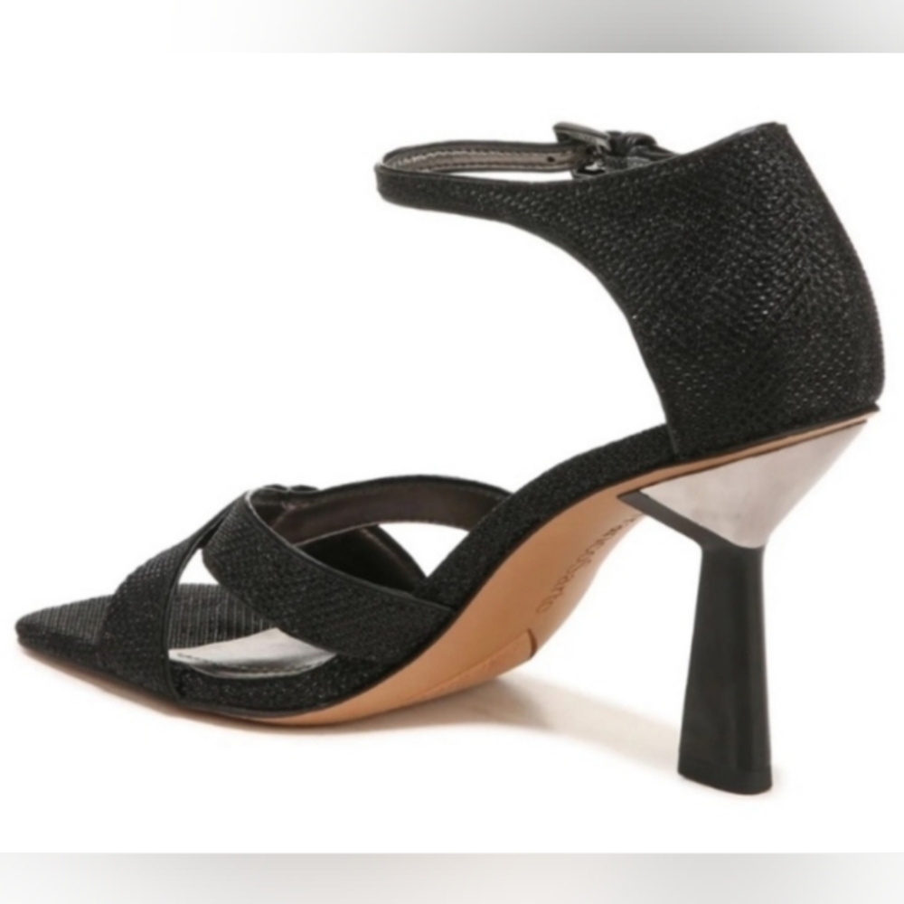 Franco Sarto Rania Black Ankle Strap Heels